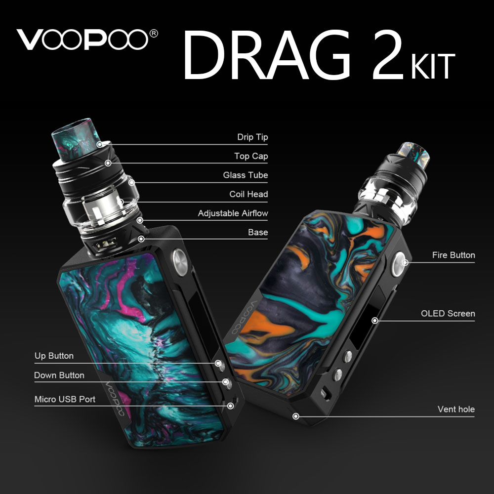 Купить VooPoo DRAG 2 kit за 4685 руб. в Волгограде. Бюджетный vape shop  (магазин электронных сигарет)